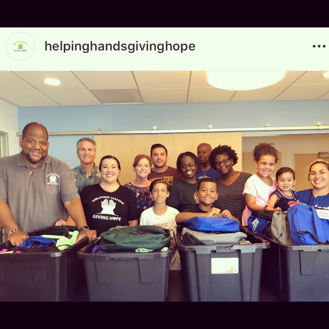 Roland volunteering with Helping Hands Giving Hope